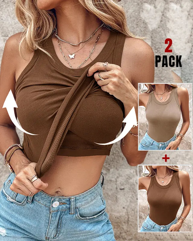 DASHA™ | Comfort Built-In Bra Tank Top (Pack of 2)