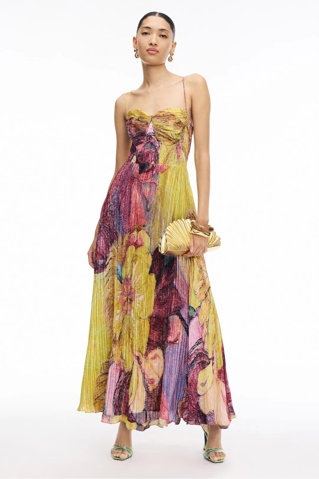 Kiara | Multicolored Ikat Print Maxi Dress