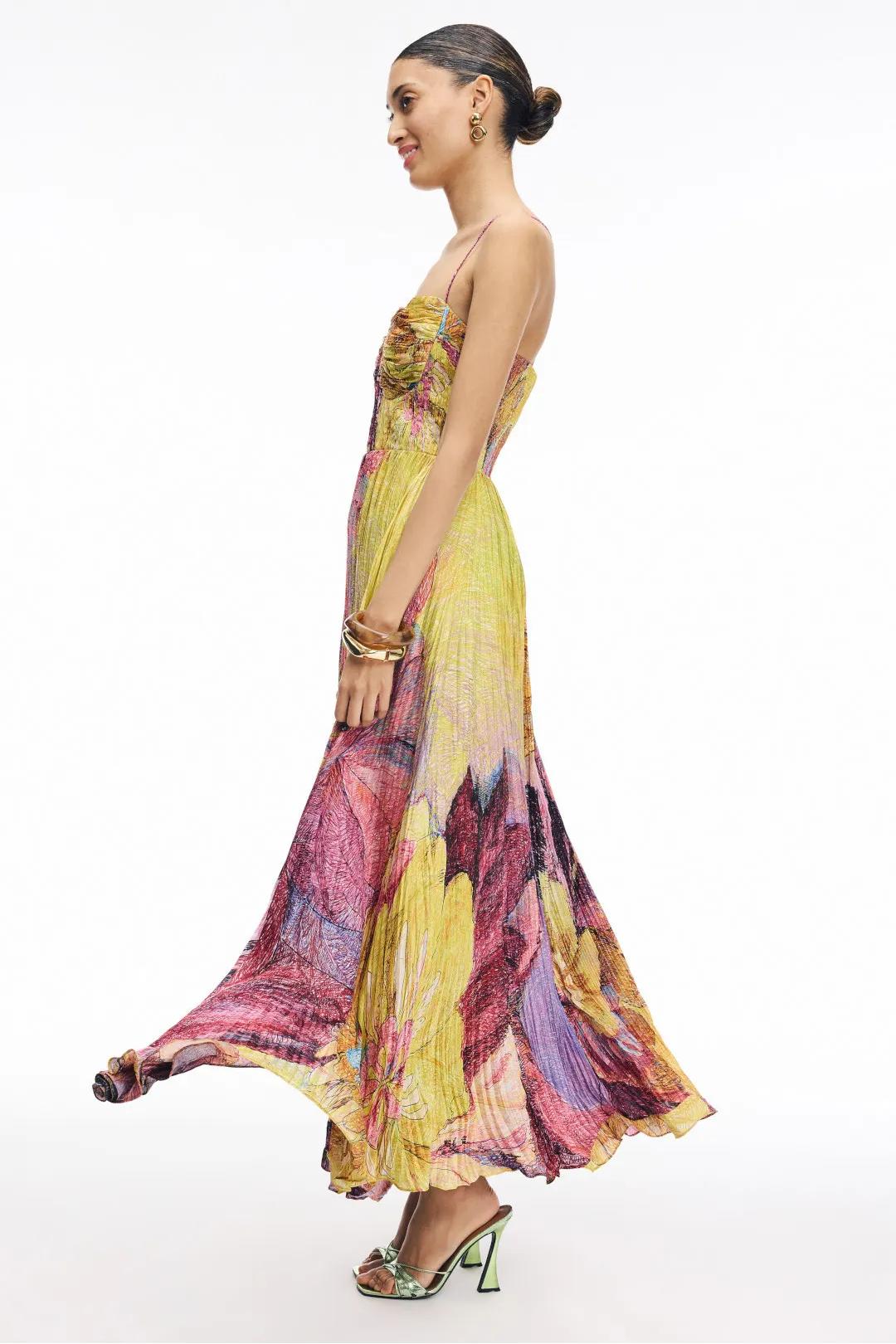 Kiara | Multicolored Ikat Print Maxi Dress