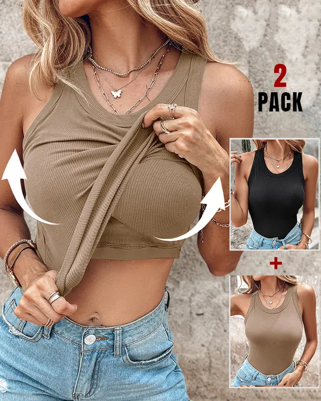 DASHA™ | Comfort Built-In Bra Tank Top (Pack of 2)