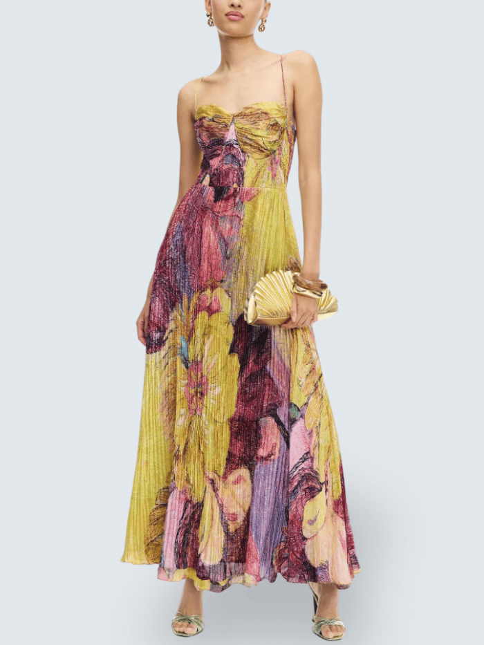 Kiara | Multicolored Ikat Print Maxi Dress